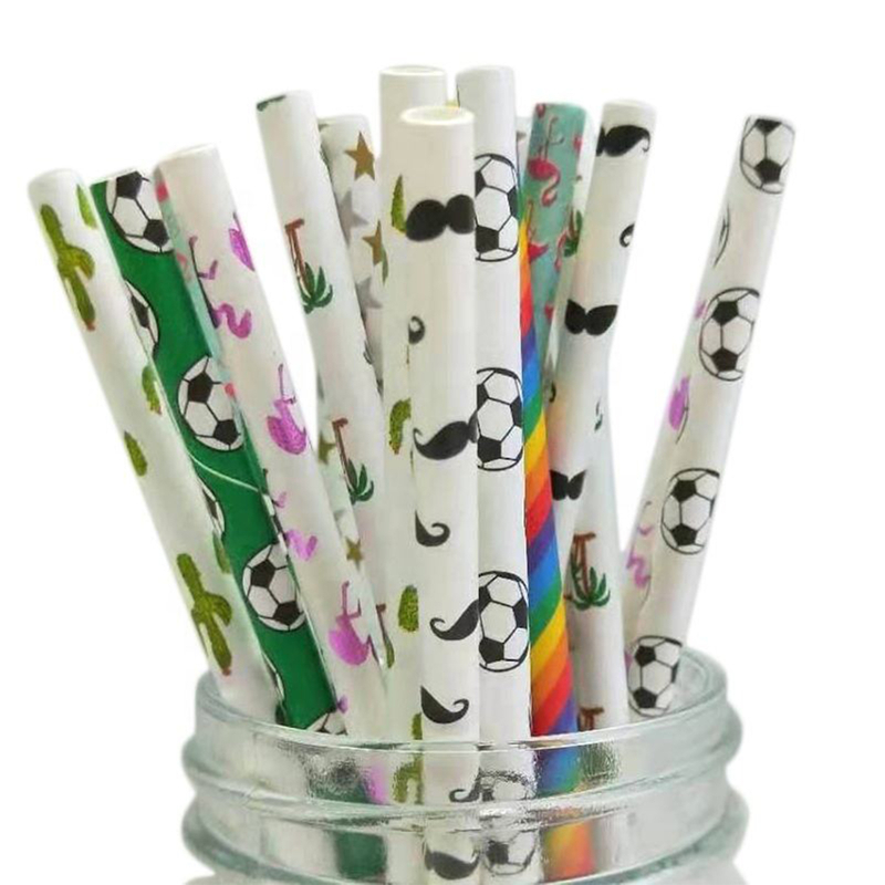 Supplier Custom Colored paper straws Biodegradable straws weddings banquets Drink straw