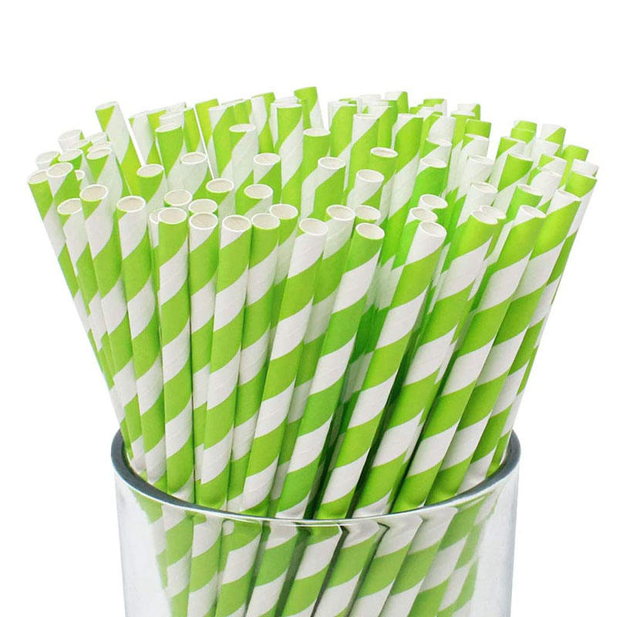 High quality Disposable paper straw coarse degradable straws striped pink drink juice paper straw manufacturers