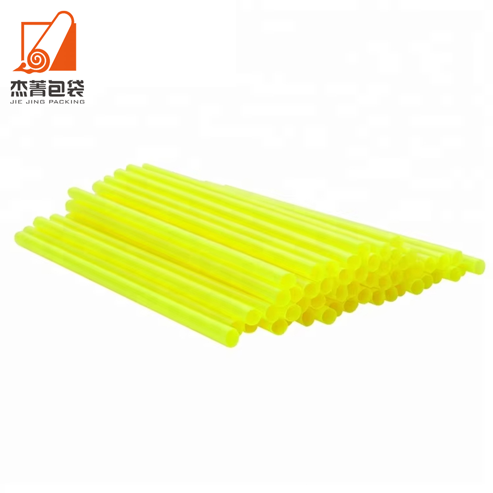 Customized size pla disposable straight red coloured drinking straws for juice