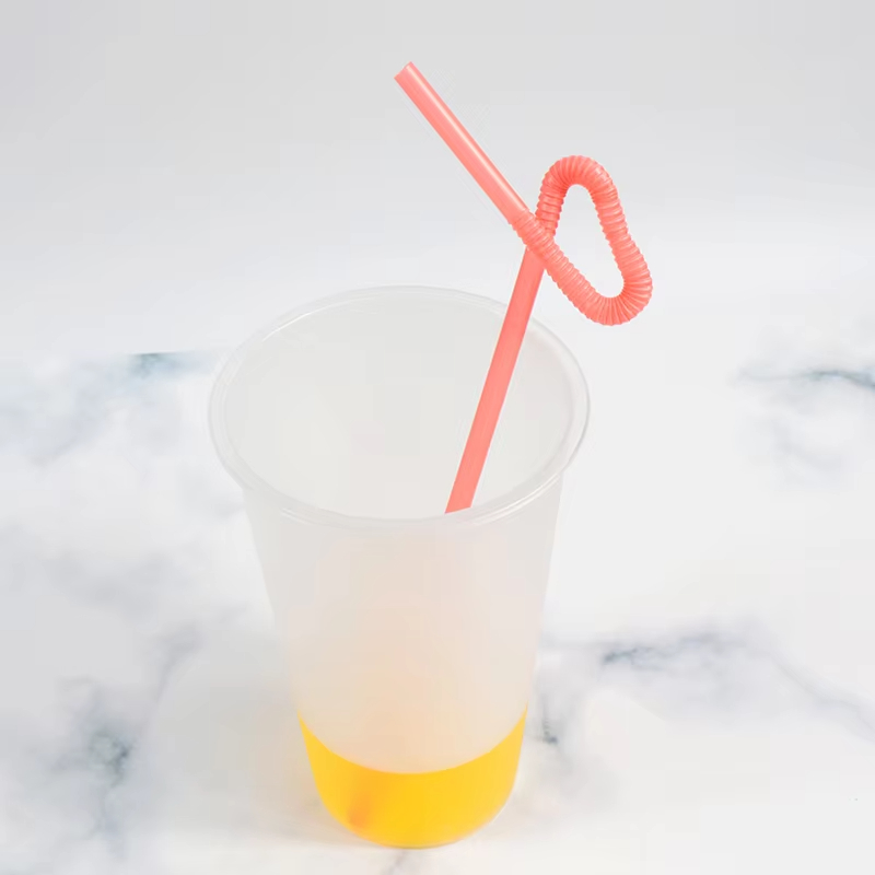 Straight disposable plastic straws bendy straws pp drinking colorful art party juice drinking pp straw