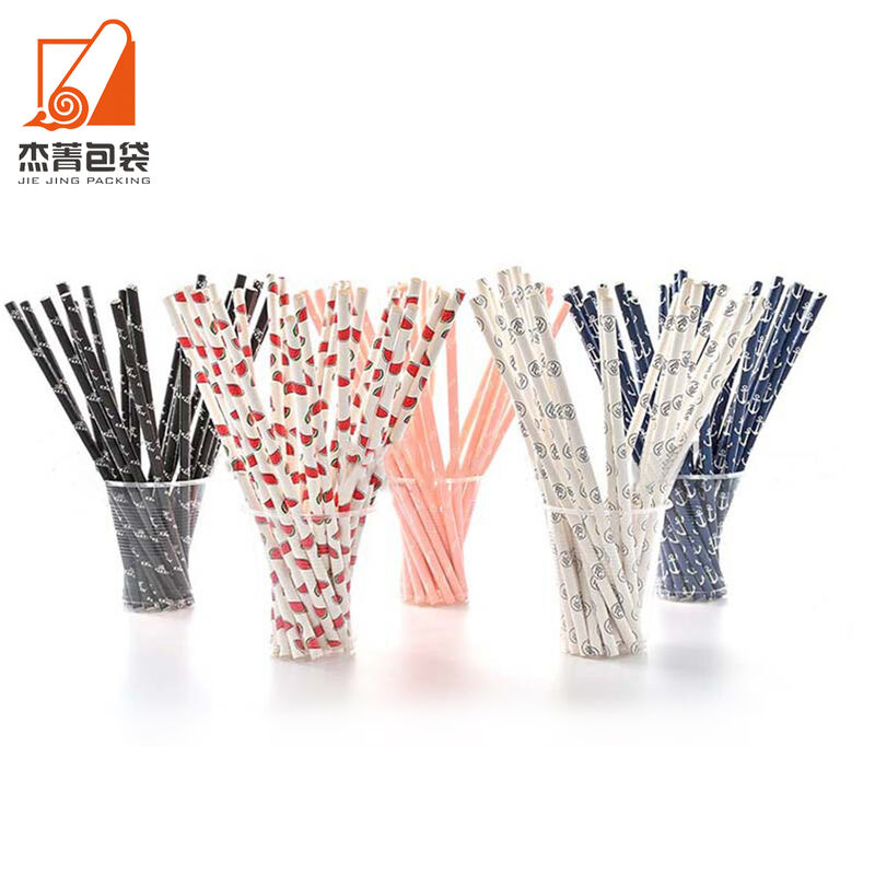 Best selling Paper straw Creative custom colored disposable drink paper straws