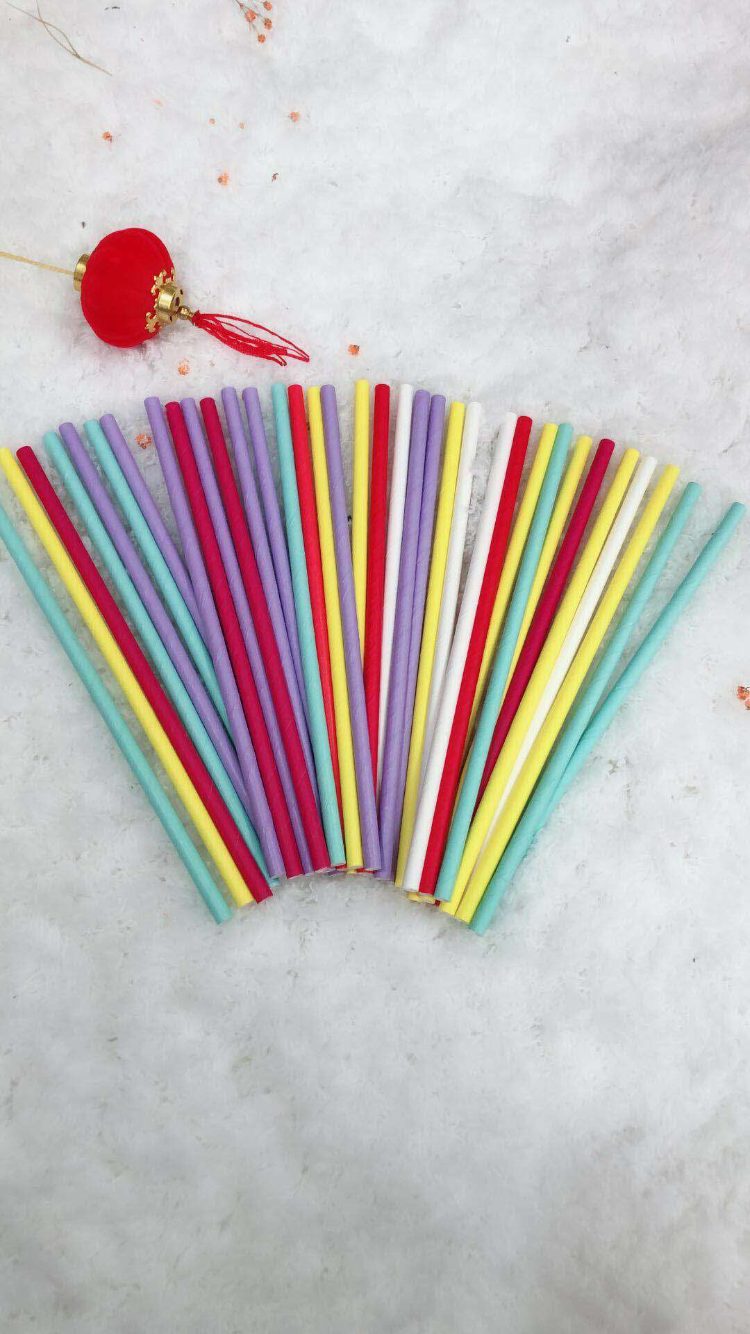 Biodegradable Disposable Printing Drinking Straws with Printed Design Patterns Wrapped Juice Straw