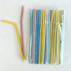 Custom size PLA Bendable Straws Colorful Disposable Flexible Drinking Straws Compostable Biodegradable Party Straws Free samples