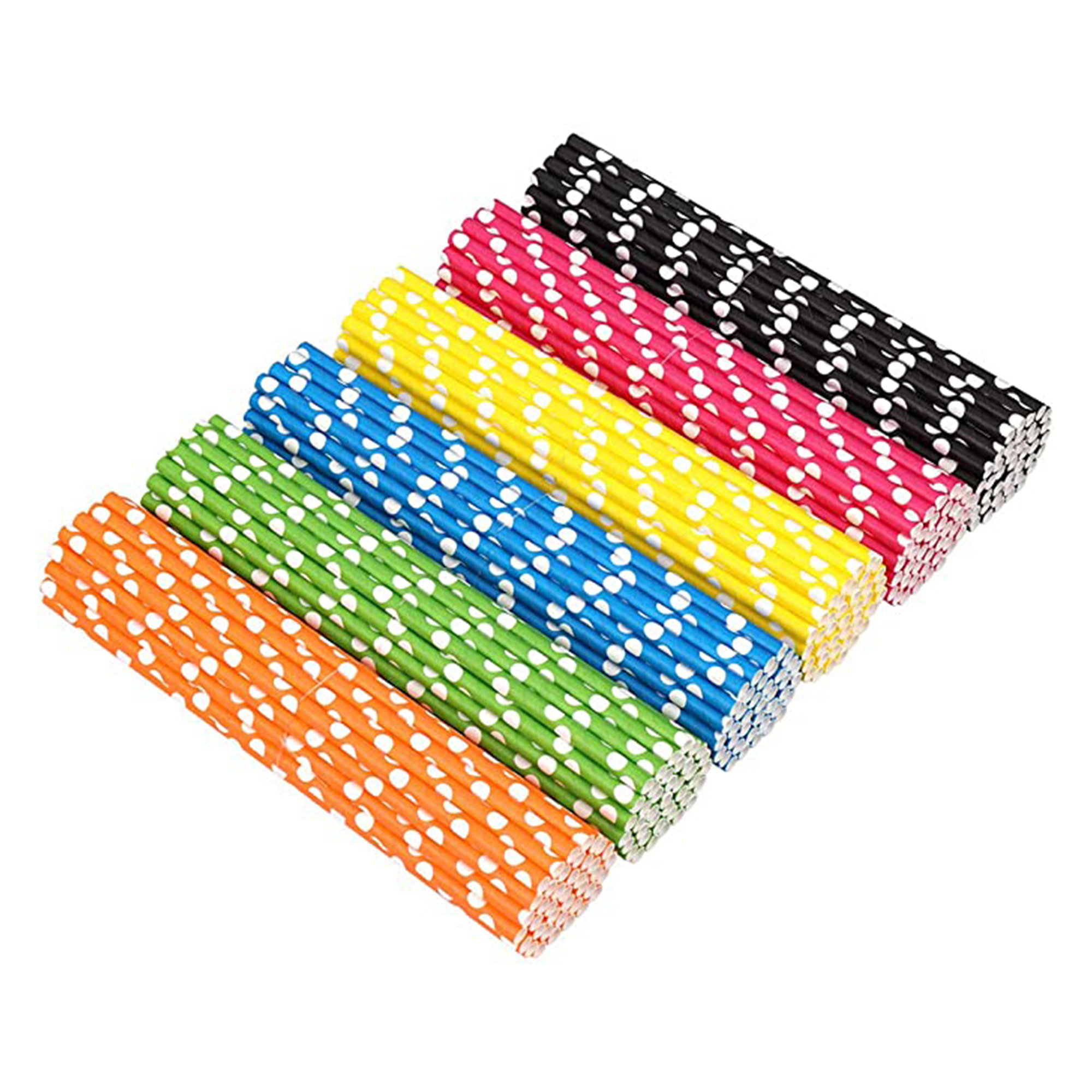 Disposable pipette Drink straw Biodegradable Recyclable Drinking Straws for Party Birthday Wedding Paper Straws