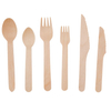 Eco Friendly Birch Wood Spoons Forks Knives Utensil Set Customize Disposable Wooden Cutlery