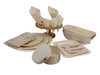 Disposable fork spoon knife plates paper wooden bamboo utensils dinnerware cutlery tableware set
