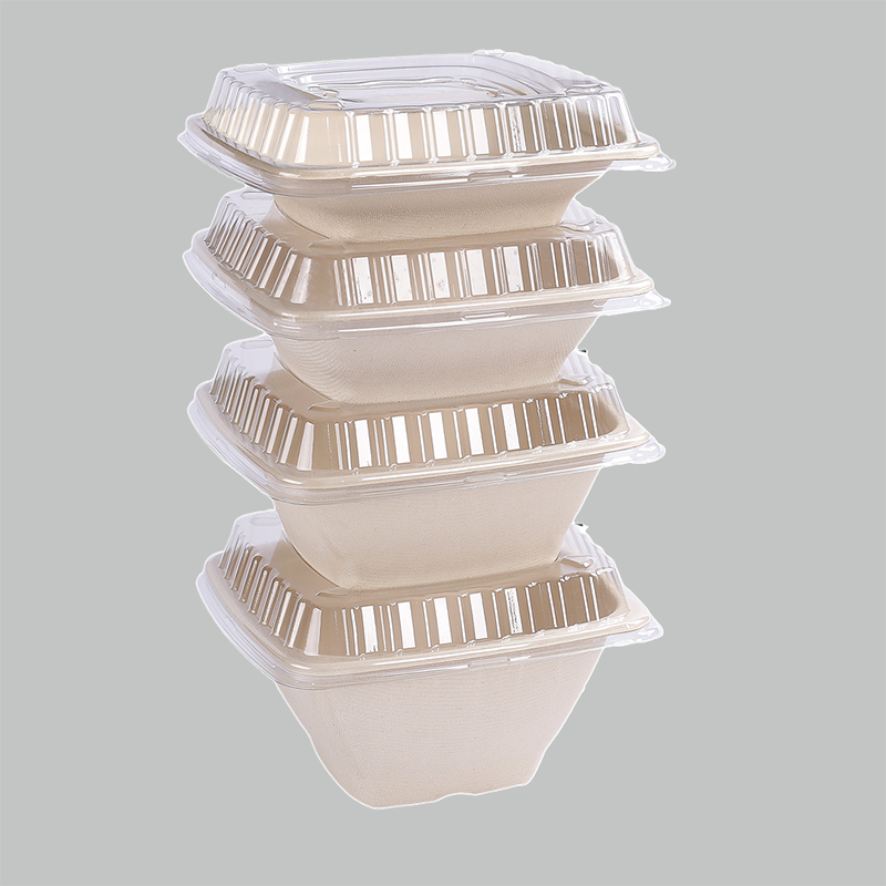 40 OZ Biodegradable Disposable Paper Tableware Sugarcane Bagasse Pulp Salad Bowl