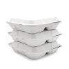 Eco Friendly Biodegradable Food Packing Container Pulp Burger Box Clamshell tableware set bagasse takeaway box
