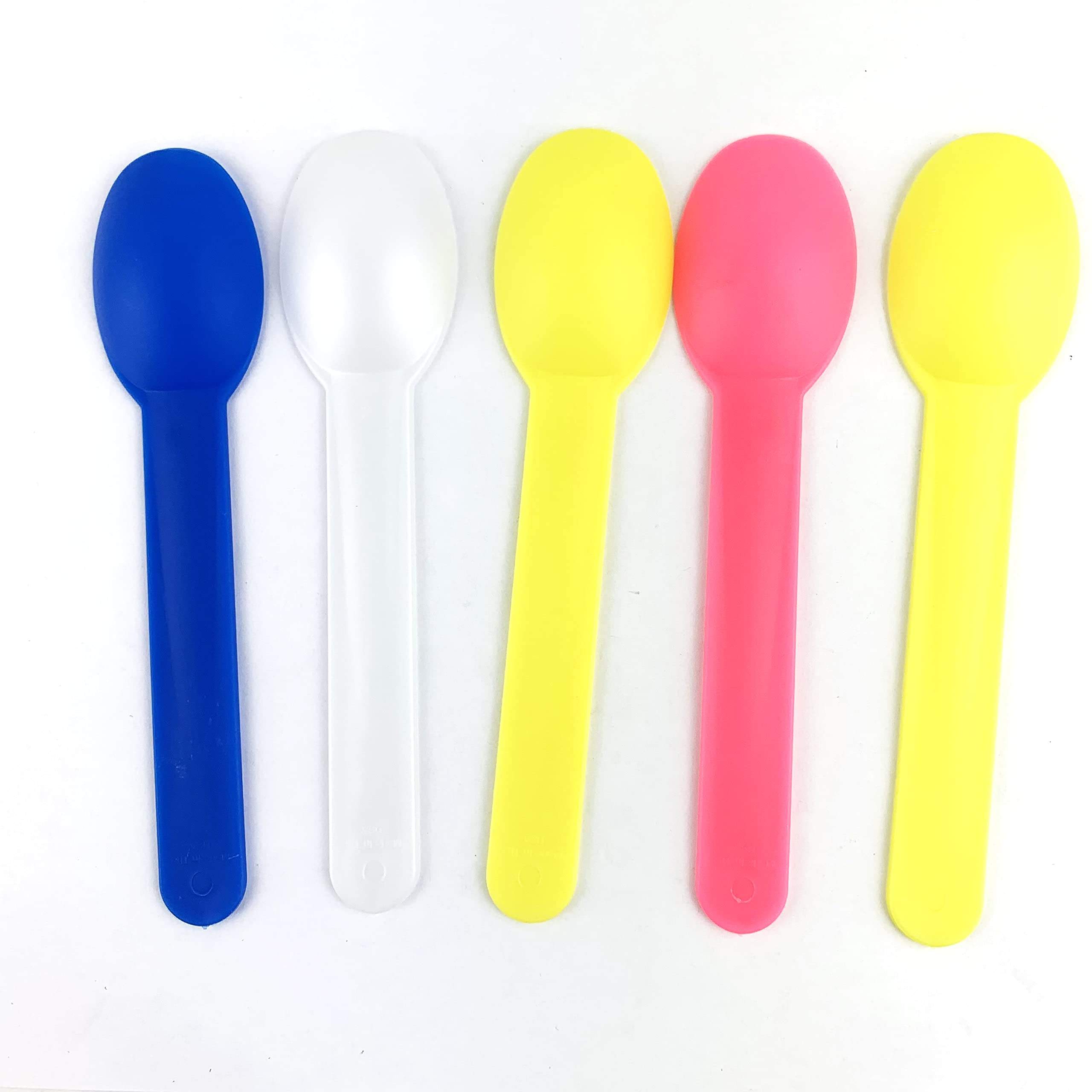 Custom disposable ice cream frozen yogurt dessert scoop biodegradable multi-color plastic