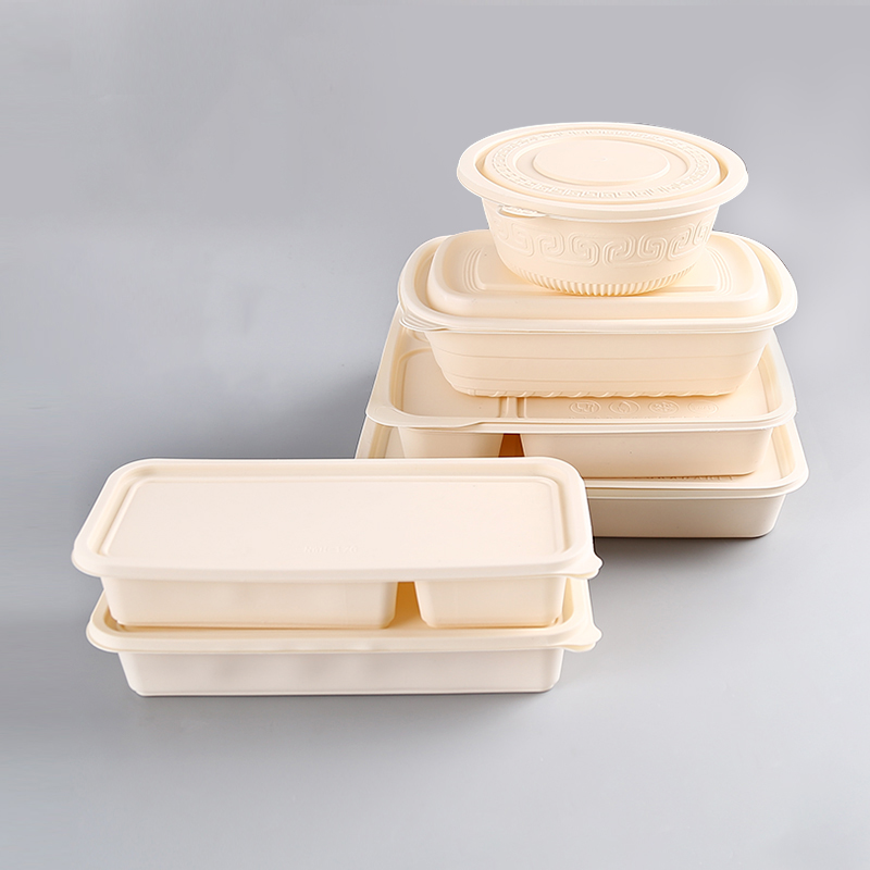 Corn Starch Bento Box Compartment Eco Friendly Packaging Disposable Biodegradable Cornstarch Food Container