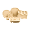 Custom Biodegradable Food Tray Sugarcane Bagasse Tableware 5 Compartment Trays Disposable Plates and Cups