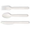 Compostable Disposable Cornstarch Spoon Fork Knife Custom Wrapped Biodegradable CPLA Cutlery
