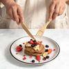 Natural biodegradable bamboo knife, fork, spoon, straw, brush travel tableware set custom logo bamboo tableware set