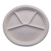 Disposable 12 Inch 4 Compartment Corn Starch Biodegradable Food Serving Plates For Fast Food Fruits