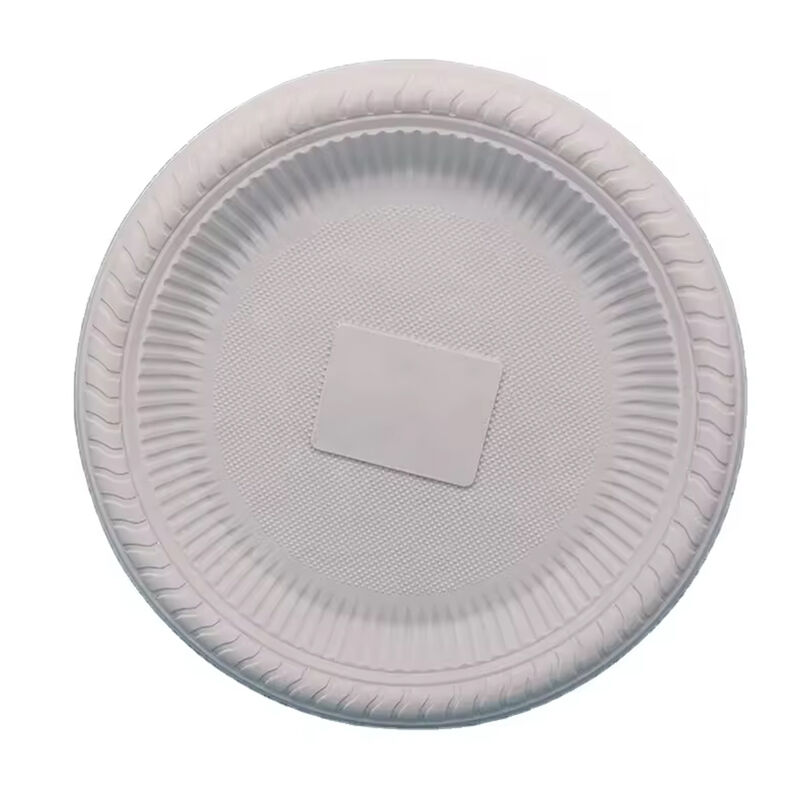 178ml disposable dinnerware plate corn starch eco friendly single use white round plates disposable food serving plate
