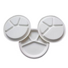 11 Inch Round Four Compartments Biodegradable Corn Starch Disposable Plates For Dinner