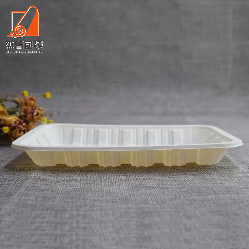 Customize Logo Size Compostable Biodegradable Corn Starch Meat Tray High quality
