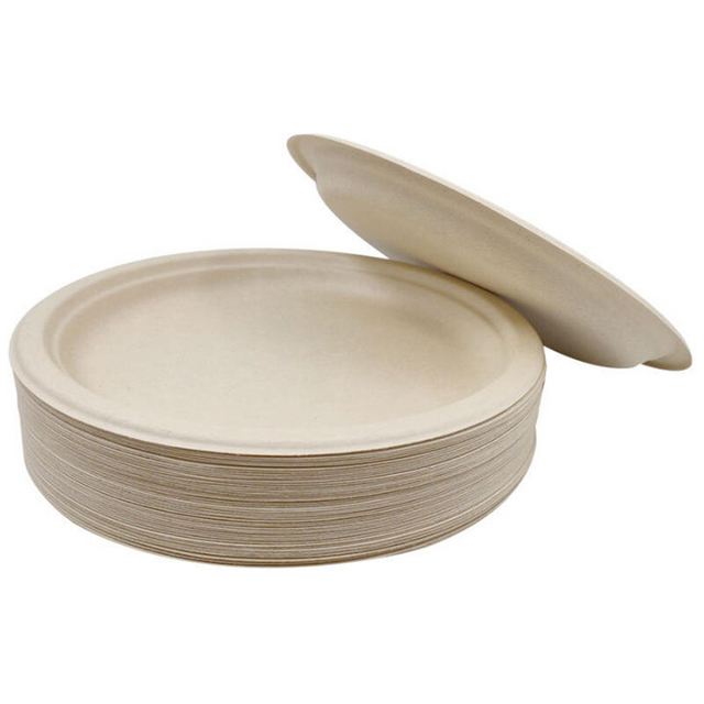 Wholesale disposable paper plates birthday party decorations Biodegradable tableware Disposable circular paper tray cake pan
