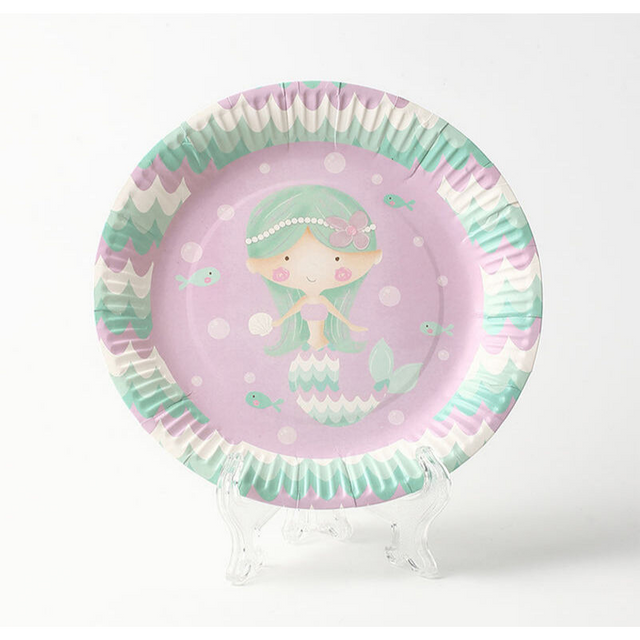 Wholesale Biodegradable Paper Plates Birthday party Picnic Plates Cake Colored Paper Plates disposable meal plat