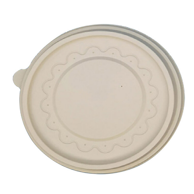 Customize 150mm Biodegradable Corn Starch Hot Cold Coffee Drink Round Flat Disposable Ice Cream Cup Lid