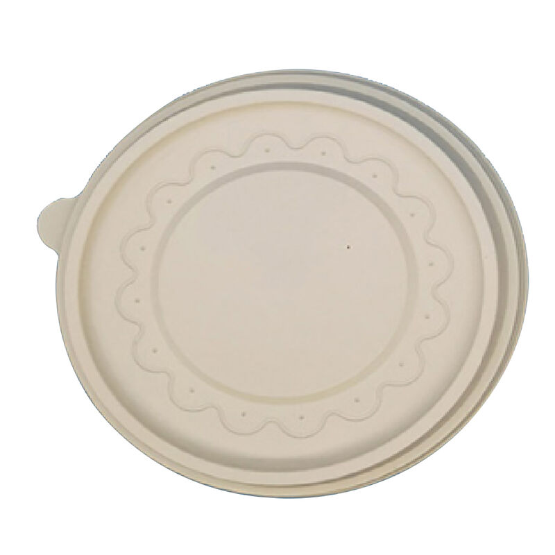 Customize 150mm Biodegradable Corn Starch Hot Cold Coffee Drink Round Flat Disposable Ice Cream Cup Lid