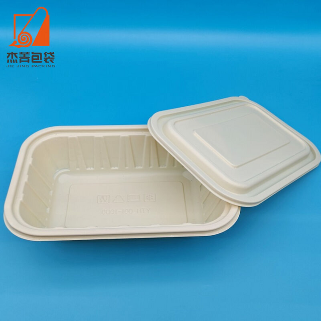 Environmentally friendly biodegradable box Heat-resistant cornstarch food container Lunch box Soup bowl takeout container Fast foo
