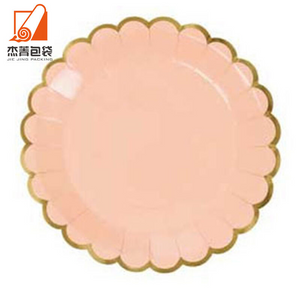 High quality ambiance paper plate 100% safe petal shaped birthday disposable paper plate