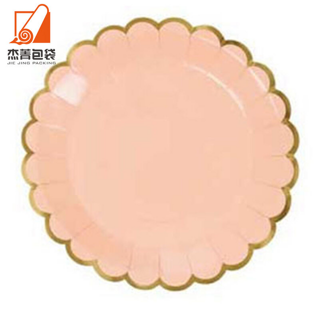 High quality ambiance paper plate 100% safe petal shaped birthday disposable paper plate
