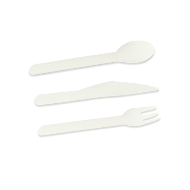 Paper Knife Fork Spoon Set Disposable Paper Cutlery for Party Picnic