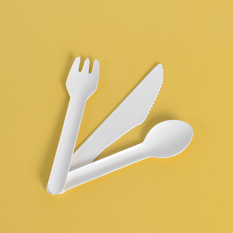 Paper Knife Fork Spoon Set Paper Disposable Cutlery for Party Picnic