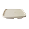 High quality Biodegradable rectangular style bagasse Sugarane meal box disposable bagasse pulp box for food