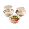 Eco-friendly Biodegradable Bagasse Oval Food Containers Sugarcane Lunch Bowl with Lid