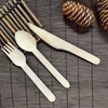 Factory Custom Eco Friendly recyclable 140 mm Disposable Wooden Cutlery set food wooden Spoons Forks Knives