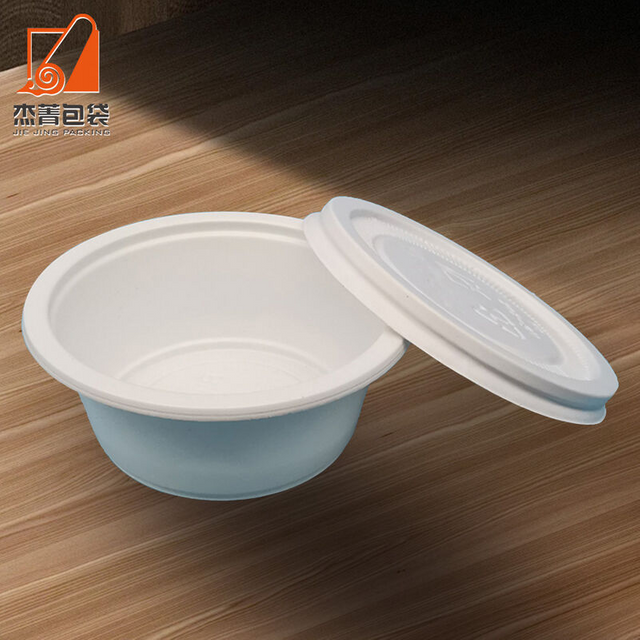 Best selling 2 oz cornstarch sauce cup Disposable biodegradable custom cornstarch pulp fruit salad bowl