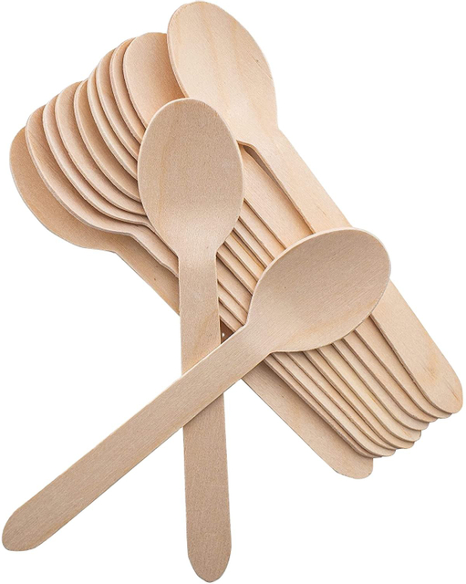 Wholesale Eco Friendly Disposable Biodegradable Wooden Cutlery Fork Knife Spoon Tableware Set