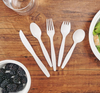 High Quality 7 Inch Disposable Cornstarch Tableware Set Biodegradable Corn Starch Cutlery Knife Fork Spoon