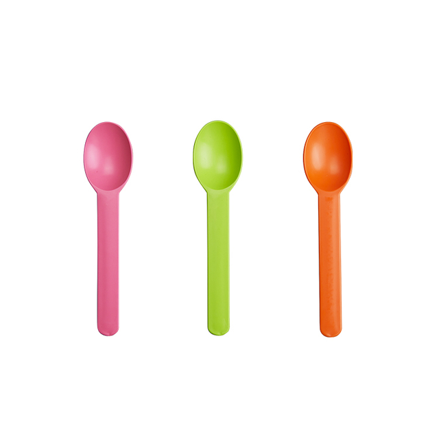 Factory Directly Price Disposable Cornstarch Yogurt Spoon Food Grade Ice Cream Spoon Colorful