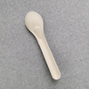 Biologisch abbaubarer Einweg-Zuckerrohr pulpe Weißes essbares Besteck Bagasse Papier messer Gabel löffel