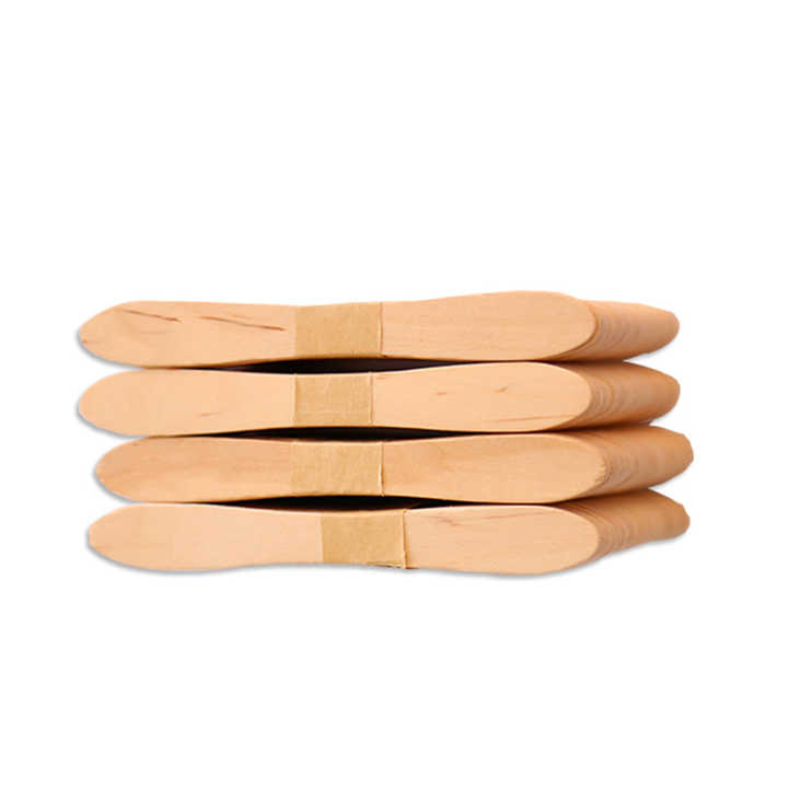 Restaurant Biodegradable Disposable Compostable Paper Wrapped Wood Ice Cream Gelato Spoon