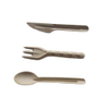 Natural Compostable Paper Spoon Cutlery Utensil Sets Biodegradable Disposable Sugarcane Knife and Fork