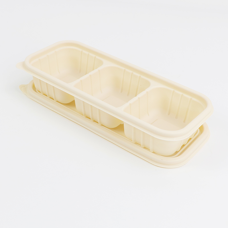 Biologisch abbaubarer Maisstärke-Lebensmittel behälter Einweg-Plastik-Maisstärke zum Mitnehmen Einmalige Essens zubereitung sbox mit Fach