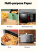 Air Fryer Disposable Paper Liners 100PCS 22x14cm Fit Dual Air Fryers Rectangle Non-stick Baking Parchment Paper Oil-proof