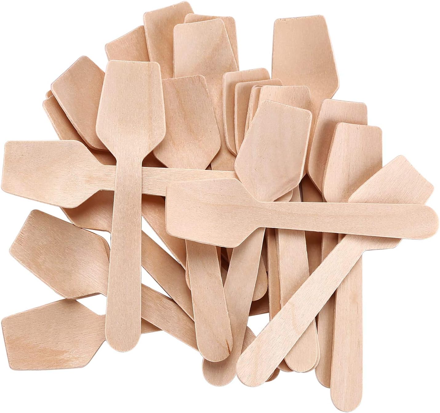 Biodegradable compost Compostable birch disposable square end Tasting spoon Yogurt spoon Ice spoon