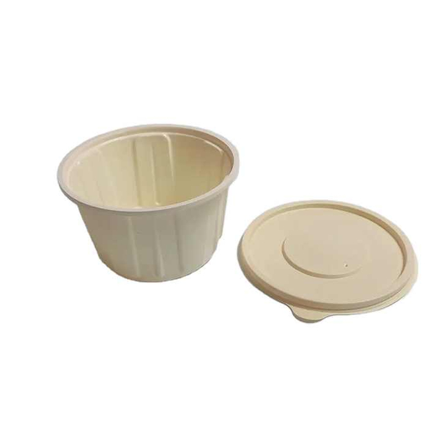 Cheap Price Disposable Corn Starch Round Bowl to Go Food Container Deli Food Round Container with Lid