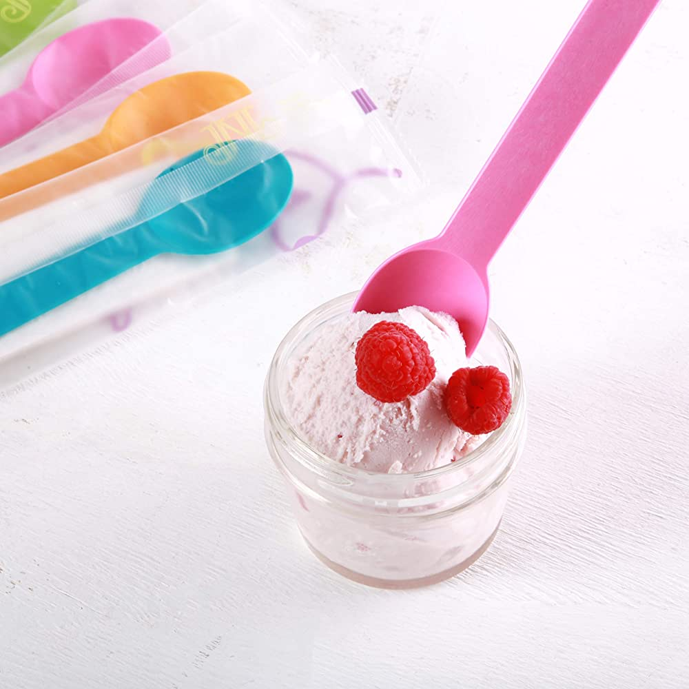 Factory Price Different Types of food Quality Biodegradable cornstarch yogurt Ice Plastic spoon Cheese spoon