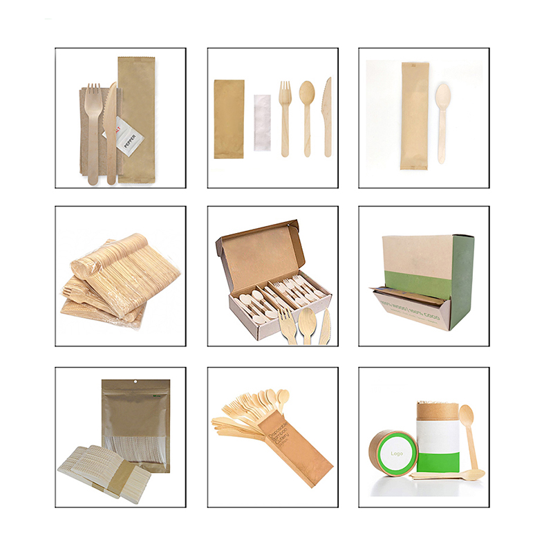 Restaurant Disposable Cutlery Wooden Spoons Wood Knife Fork Spoon