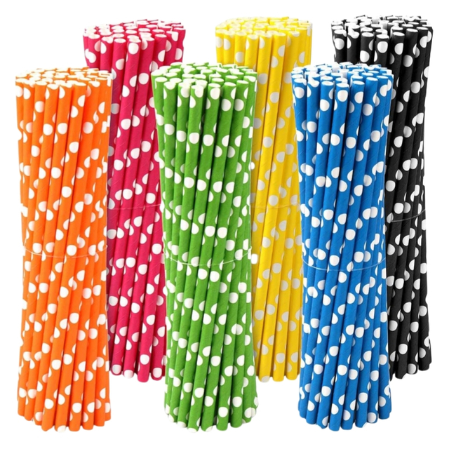 Wholesaler Paper Drinking Straws Recyclable Multi Colored Party Straw Set Biodegradable Paper Straws for Drinking