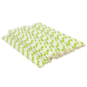 Custom Available Hot Sale Polka Dots Eco Friendly Iridescent Paper Straws for Wedding Birthday Party