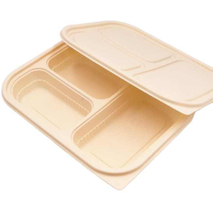 Cornstarch Food Container Biodegradable Fast Food Packing Box Eco-friendly Restaurant Disposable Food Container