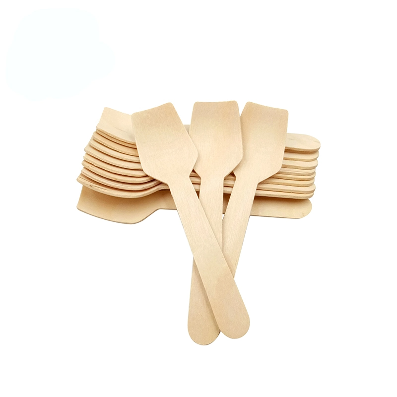 Eco Friendly Cheap Dessert Ice Cream Wooden Spoon Disposable Cutlery